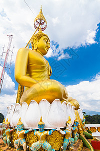 佛像甲米老虎洞 甲米 泰国佛陀神社纪念碑雕塑上帝文化雕像佛教徒寺庙天空图片