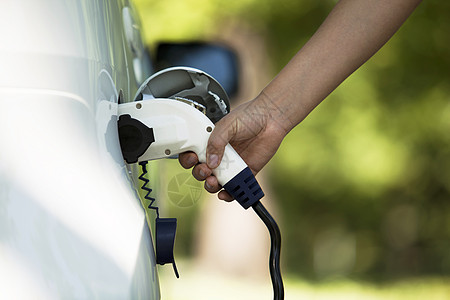 电动汽车充电力量电动车运输能源收费交通环境保护插头绿色方式图片