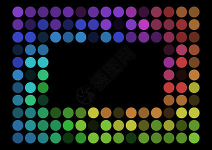 多彩多色点显示框架图片