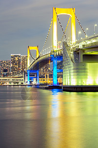 东京彩虹桥地标市中心旅行建筑学景点日落地方景观风景港口图片