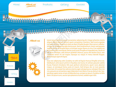 蓝拉拉链网络模板图片