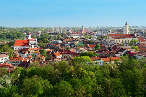 维尔纽斯全景教会建筑天际鸟瞰图景点结构旅行建筑物地点城市图片