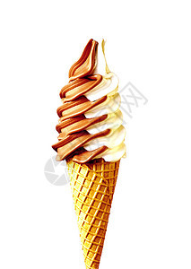 混合香草和巧克力味口味冰淇淋面锥体味道柔软度糖果晶圆服务可可牛奶奶制品小吃图片
