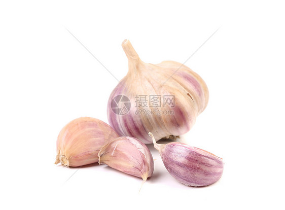 大蒜和丁香贴近了营养粉色白色香气药品蔬菜香料家庭灯泡预防性图片