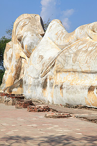 巨大的上下俯立的布吉达雕像废墟图片
