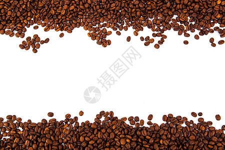 一大堆烤咖啡豆白色力量黑色棕色豆子浪漫饮料休息小吃咖啡图片