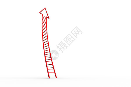 红梯形箭头图形绘图计算机生长梯子红色图片