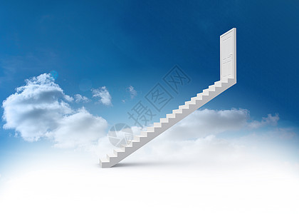 通往天上闭门的阶梯计算机楼梯脚步多云绘图天空进步数字图片