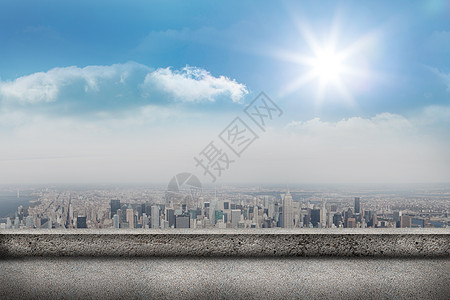 浮游的秃鹰俯视的城市地平线多云绘图晴天景观阳台计算机天空阳光图片