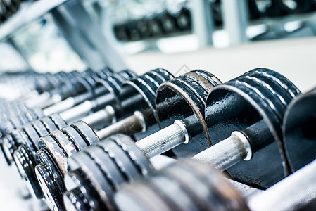 运动哑铃杠铃金属肌肉建筑权重架子学校俱乐部自由重量健身房图片