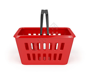 红购物篮商业贸易销售红色购物大卖场塑料零售篮子大车背景图片