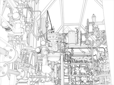工业设备 无线电框架海关化学品工程插图阀门设施工厂金属活力压力图片