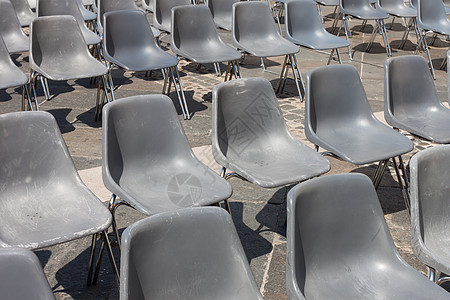 空灰灰塑料座椅椅子网球会议团队竞争运动竞技长椅数字足球图片