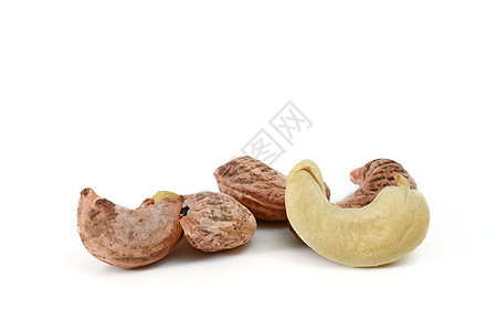 带贝壳的腰果宏观小吃饮食团体食物坚果季节性水果棕色白色图片
