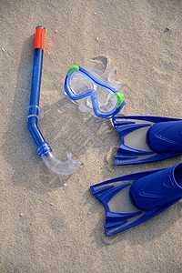 游泳工具水池塑料潜水追求呼吸管游泳衣白色海滩鞋类脚蹼图片