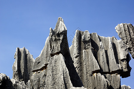 中国云南昆明史林石岩森林观光假期旅行晴天地质学地区石头吸引力钟乳石农村图片