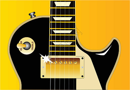 吉他细节艺术摇滚乐身体黑色乌木艺术品蓝调脖子插图乐器背景图片