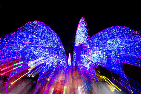 亮光闪光速度新年灯光交通管子庆典光速烟花城市线条运动图片