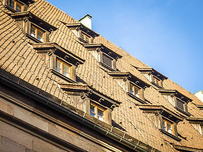 纽伦堡的屋顶旅行景观天空城市吸引力窗户房子建筑街道建筑学图片