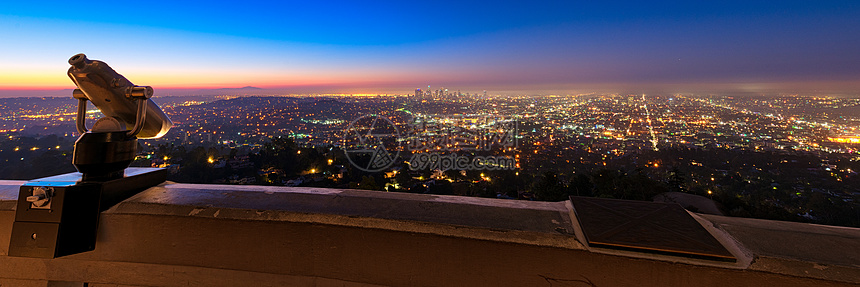 从格里菲斯天文台看的洛杉矶风景摄影风光天空天文台景观监视旅游目的地全景图片