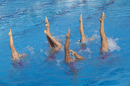 同步游泳Name耐力蓝色芭蕾体操竞技灵活性人脚力量女性舞蹈图片
