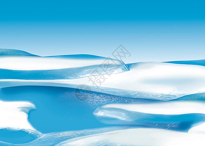冰面卡通片蓝天绘画手绘插图动画片大雪冰封冰川冻结图片
