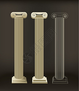 罗马列柱廊结构对象棕褐色绘画建筑学风格石头建筑插图图片