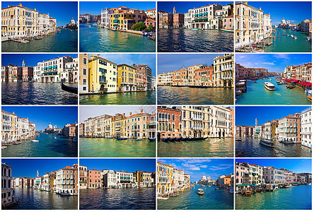 威尼斯大运河房子地标假期渠道城市运河景观船夫旅游建筑图片