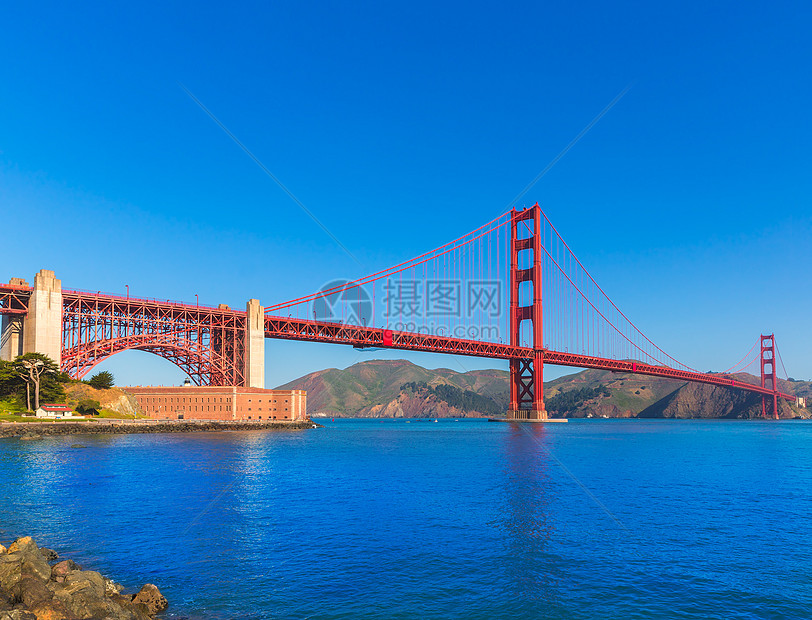 金门金门桥 旧金山大桥 来自加利福尼亚州普里西迪奥天空电缆运输市中心旅行假期海洋建筑物景观蓝色图片