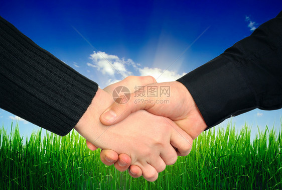 握握手概念协议环境合伙草地场地外交男性生长友谊草原图片