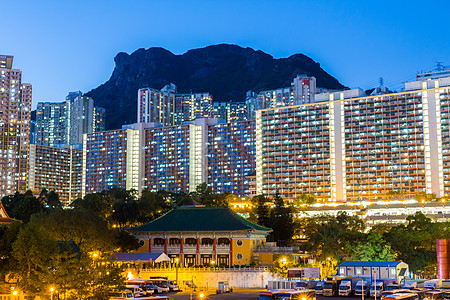 九龙民宅楼住宅天际寺庙人口场景狮子岩石景观扫管建筑学图片