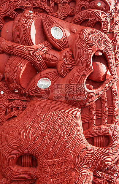 毛利人的雕刻木头历史性文化地标艺术面具传统装饰品土著鲍鱼图片