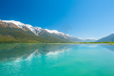 瓦卡提普湖镜子墙纸场景山脉反射环境海岸蓝色风景高山图片