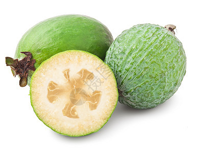 Feijoa 水果热带芳香异国食物美食味道白色情调绿色图片