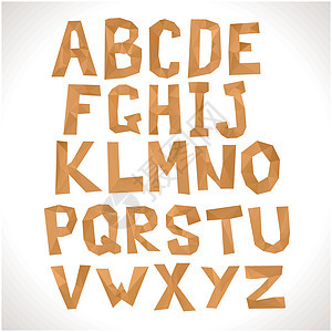 纸张字母表 多边字母字体艺术拉丁拼写折叠折纸广告多边形手工风格图片