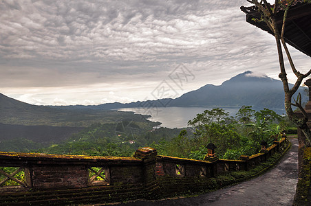 印度尼西亚巴厘岛巴图尔火山的风貌 印度尼西亚库存公园火山假期全景牧歌陨石情调旅行照片图片