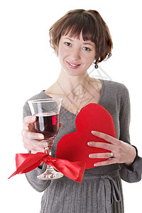 红酒和心女之杯图片