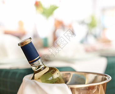白葡萄酒培训师酒精服务餐厅白色背景图片