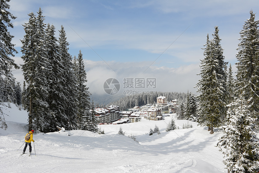 保加利亚Pamporovo的滑雪赛车场图片