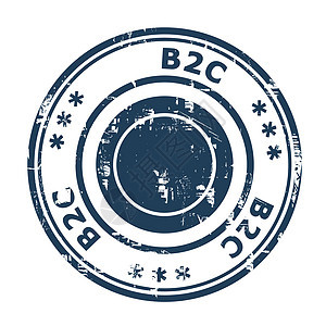 B2C概念邮票图片