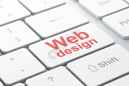 SEO 网页设计概念 计算机键盘背景的网络设计图片