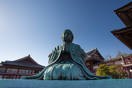 东京Zojoji寺的小佛陀背景图片