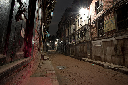 Bhaktapur老城的清空街道图片
