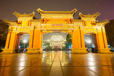 重庆万人大会堂建筑学纪念碑大厅古董红色文化建筑艺术城市图片
