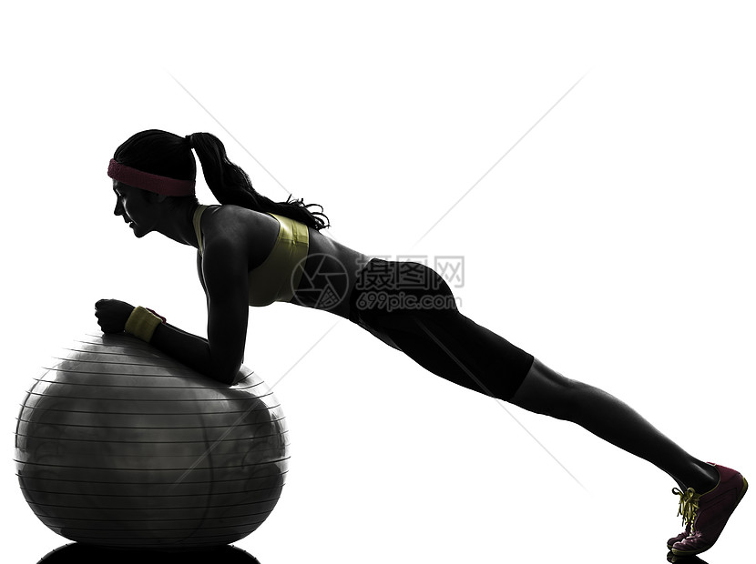 妇女行使健身锻炼功能的平板姿势运动装成年人运动员位置阴影女孩健美有氧运动运动仰卧起坐图片