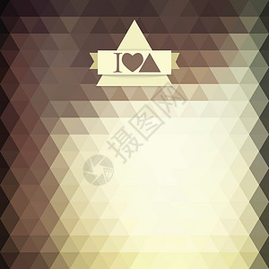 三角形咖啡棕色插图墙纸几何学创造力巧克力马赛克材料背景图片
