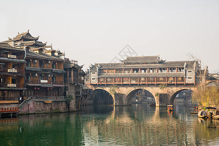 中国风港的红巧桥街道地方旅游建筑外观风光文化建筑学灯笼村庄图片