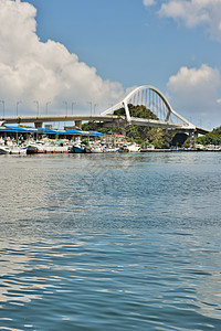 台湾苏奥港游艇码头蓝色导航假期村庄港口钓鱼风景运动图片