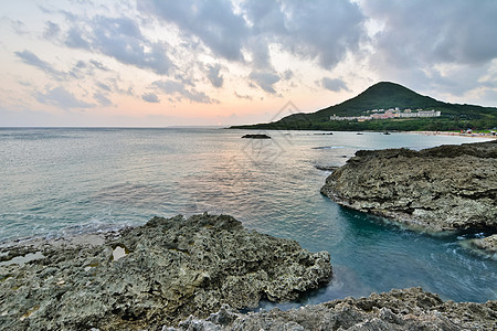 珊瑚海岸线日落旅行全景天空公园海岸国家风景地标船帆地平线图片