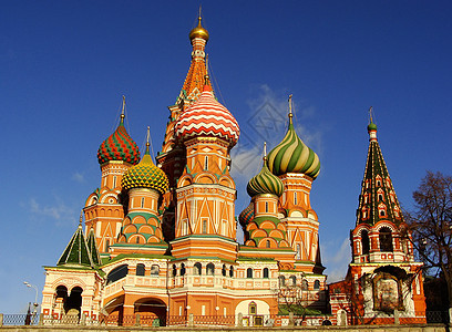 神圣的瓦西里大教堂 俄罗斯莫斯科教会景观圆顶建筑学宗教天炉纪念碑天空全景天际背景图片
